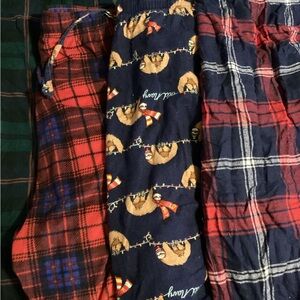Old Navy Kids Pajama Bottoms - Red, Blue, and Green